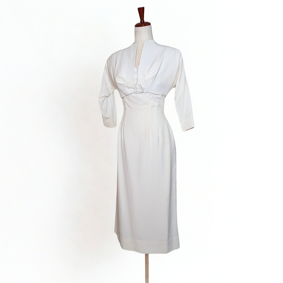 Vintage Young Modes Beaded Sheath Dress and Coat - Picture 1 of 15